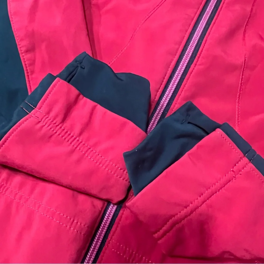 Lole Full zip jacket size small red black pink full zip Thumbholes